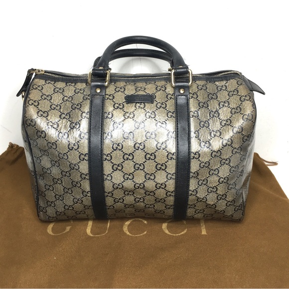 Gucci Handbags - Authentic Gucci silver monogram Boston satchel Bag